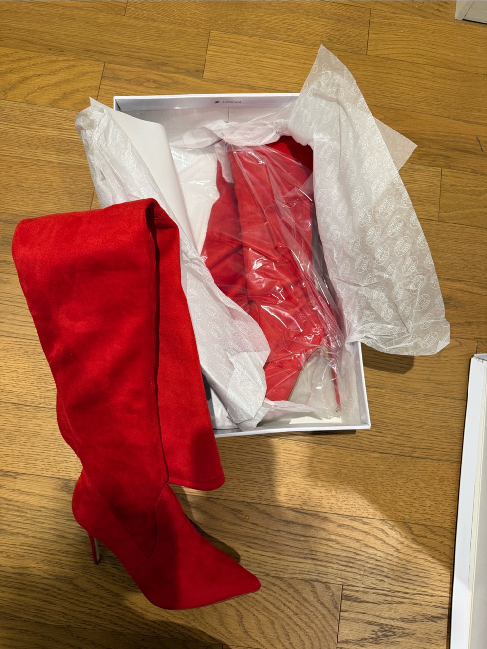 Steve Madden Dominique Red Over-the-Knee Suede Boots